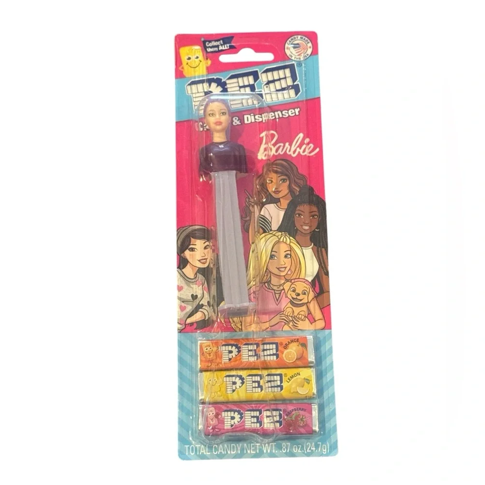 2024 Barbie PEZ Dispenser Purple Hair NEW Sealed